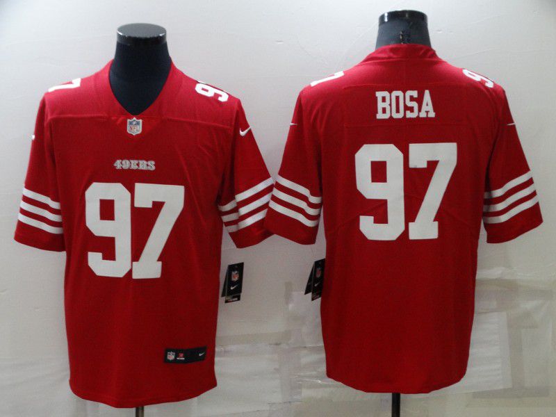 Men San Francisco 49ers #97 Bosa Red New 2022 Nike Limited Vapor Untouchable NFL Jersey